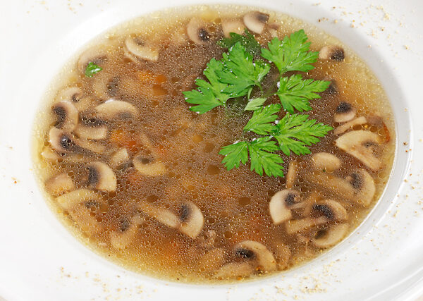 bowl of mushroom soup