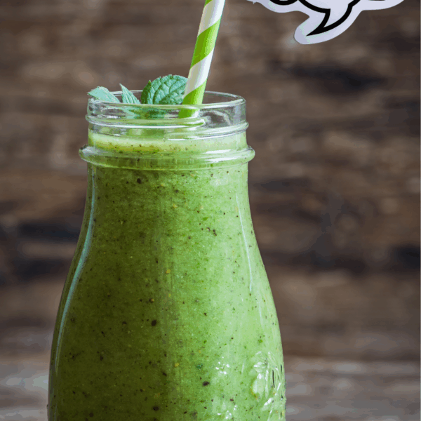 Green Smoothie in a glass with a question mark