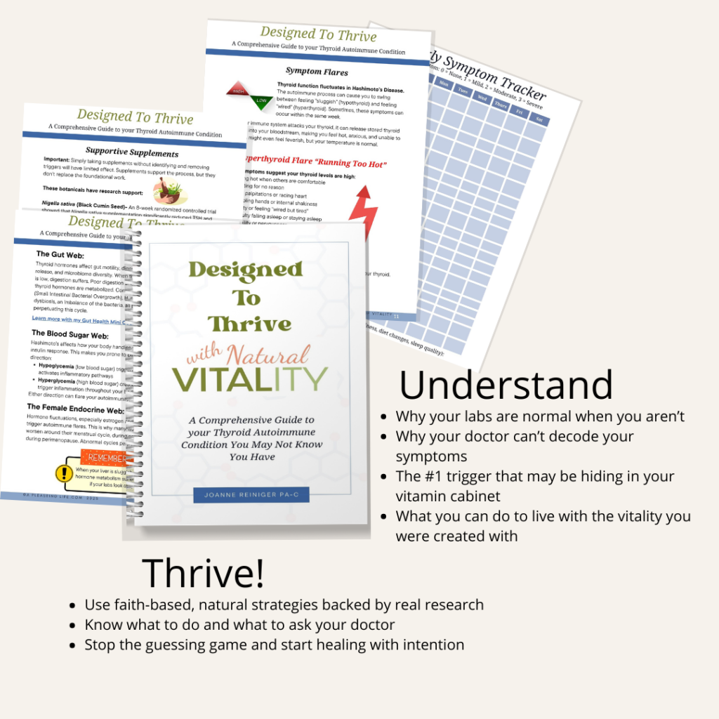 Display of Designed to Thrive with reasons to buy the guide